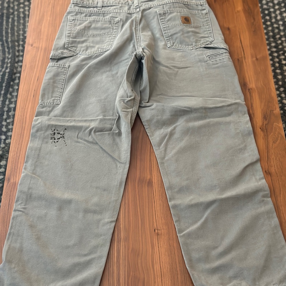 Carhartt Gray Cargo Pants Durable Style M 36x32